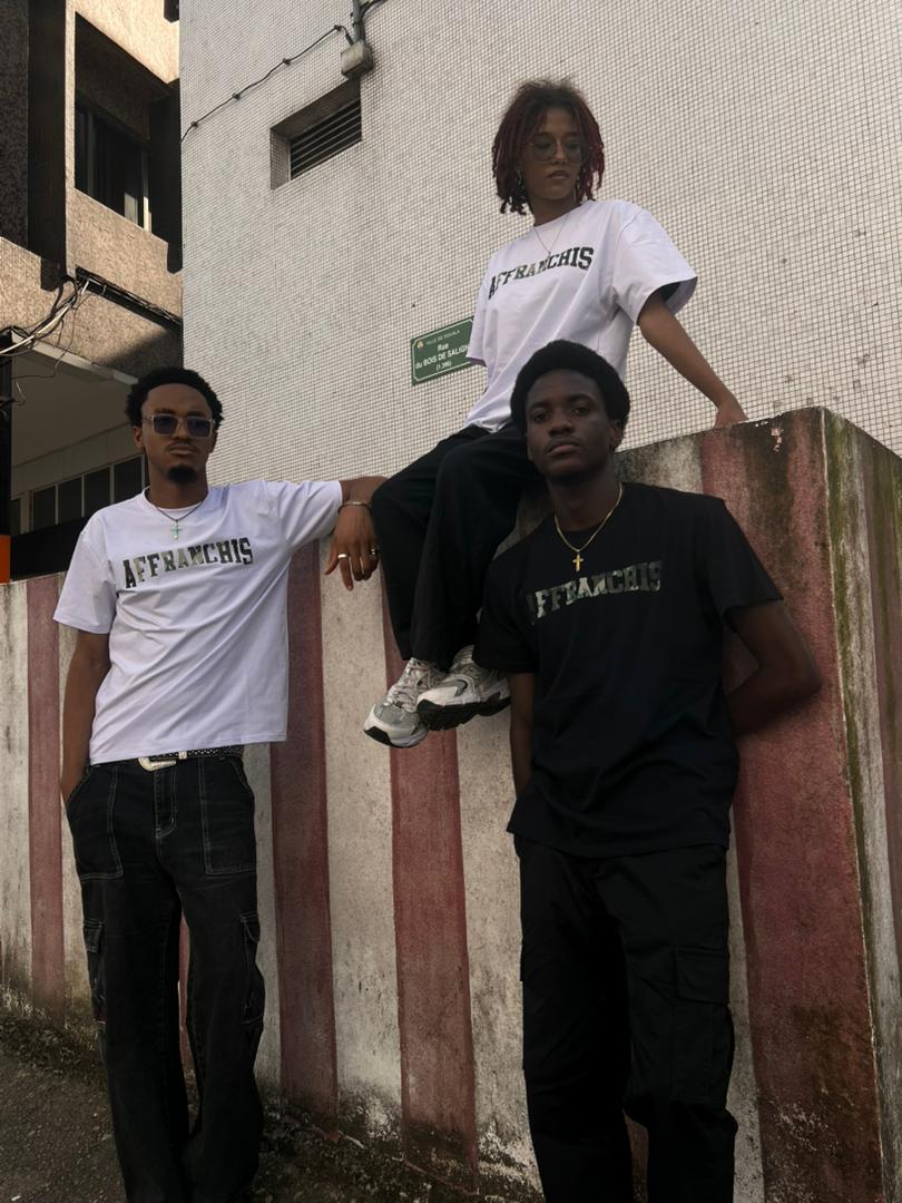 White/Black Military tee